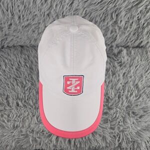 IZOD Golf White Pink Perforated Baseball Cap One Size Adjustable OSFM